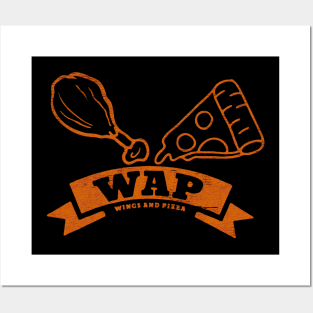 wap wings pizza Posters and Art